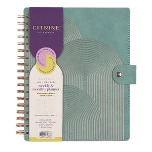 Citrine Teal 2026 Weekly & Monthly Planner
